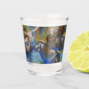 Verre A Shot Chef-d'œuvre d'art fin pastel Danseuses bleues de