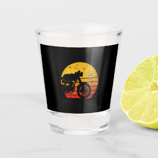 Verre A Shot Chemise moto Vintage T-shirt rétro pour Cafe Ra