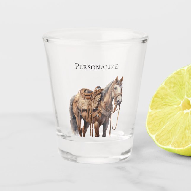 Verre A Shot Cheval de l'Ouest (Devant)
