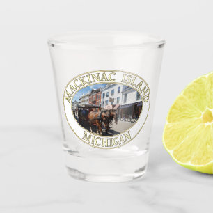 Verre A Shot Cheval et transport dans le centre-ville de Mackin