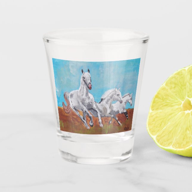 Verre A Shot Chevaux sauvages (Devant)