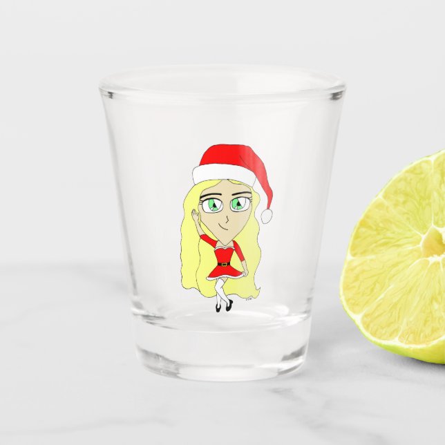 Verre A Shot Chibi de Noël (Devant)