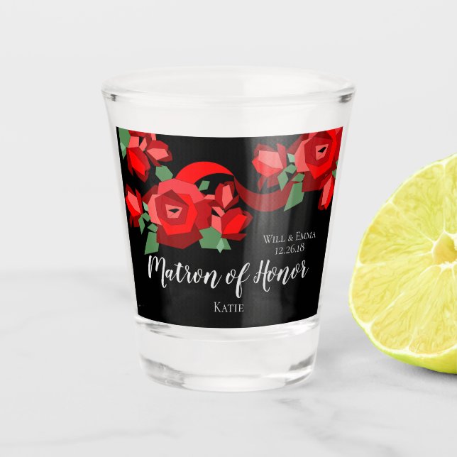 VERRE A SHOT CHIC ET STYLISH_MODERN FLORL ROUGE (Devant)