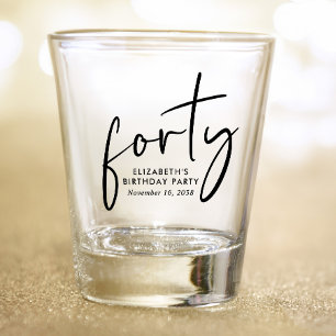Verre A Shot Chic fête du 40e anniversaire