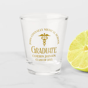 Verre A Shot Chic Gold Médicale School Graduate Keepsaké