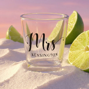 Verre A Shot Chic Personnalisé Mme Newlysée Typographie