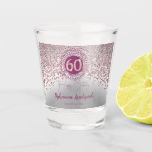 Verre A Shot Chic Silver & Rose Gold Parties scintillant 60e an