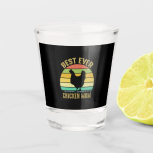 Verre A Shot Chicken Art Meilleur jamais Chicken Maman