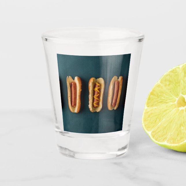 Verre A Shot Chiens chauds et fusils (Devant)
