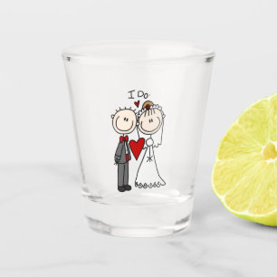 Verre A Shot Chiffre de mariée et de chambre Chiffres Mariage J