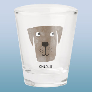 Verre A Shot Chocolat Labrador Retriever Chien Personnalisé