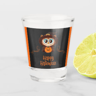 Verre A Shot Chouette/Automne/Automne/Halloween/citrouille