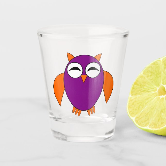 Verre A Shot Chouette d'Halloween (Devant)