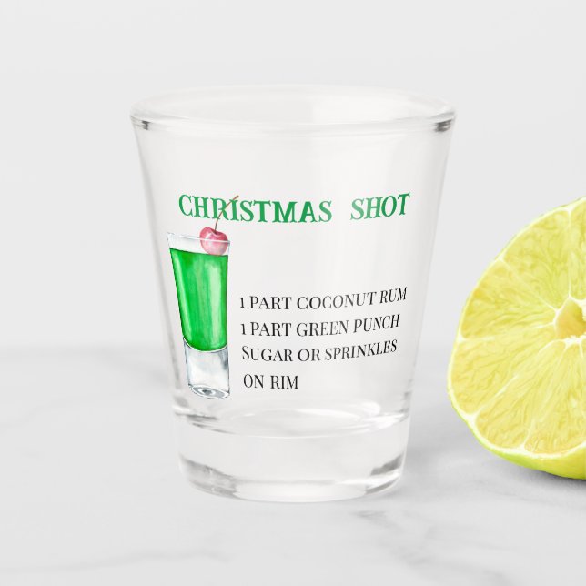 Verre A Shot Christmas Shot Drink Recette Fête Fête (Devant)