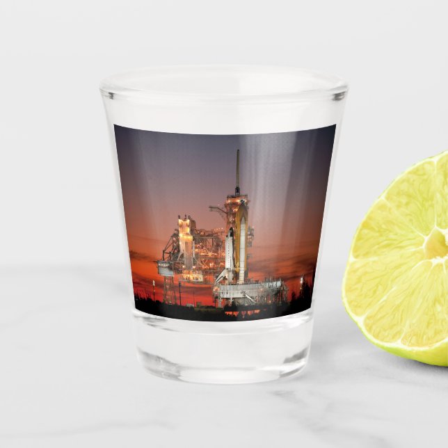 Verre A Shot Ciel rouge pour le lancement de la navette spatial (Devant)