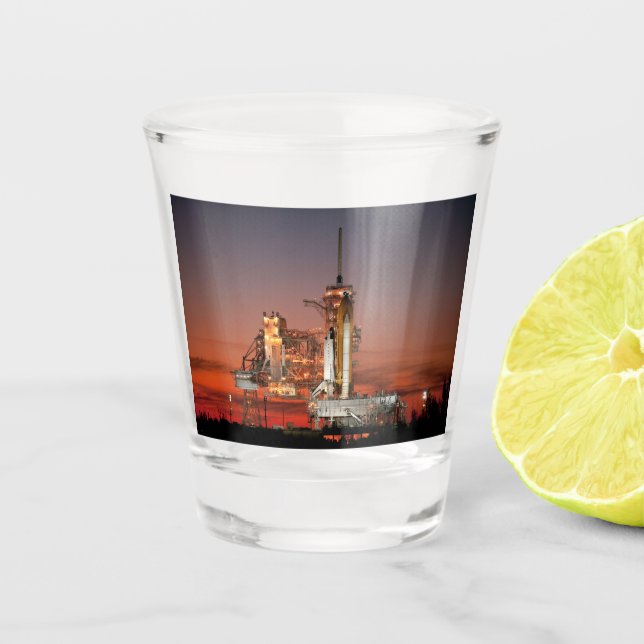 Verre A Shot Ciel rouge pour le lancement de la navette spatial (Devant)