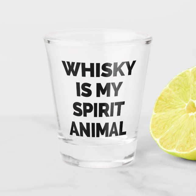 Verre A Shot Citation amusante de Whisky Spirit Animal (Devant)