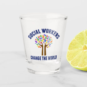 Verre A Shot Citation de travail social mignon travailleur soci