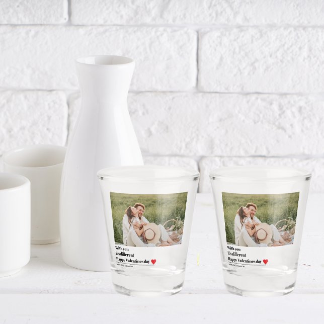 Verre A Shot Citation romantique branchée | Valentines (Créateur téléchargé)