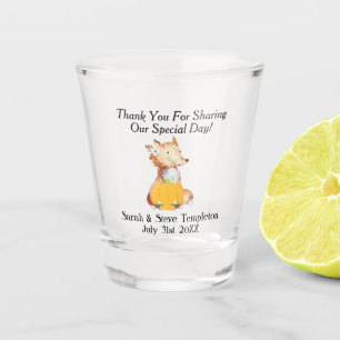 Verre A Shot Citrouille de Fox de faveur de Merci de mariage de
