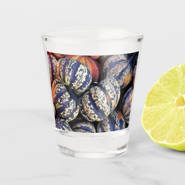 Verre A Shot Citrouilles rayées rustiques  (Devant)