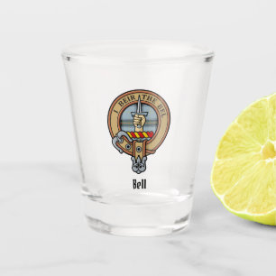 Verre A Shot Clan Bell Crest sur Tartan