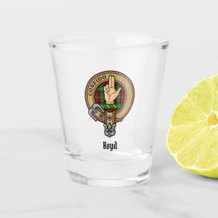 Verre A Shot Clan Boyd Crest sur Tartan