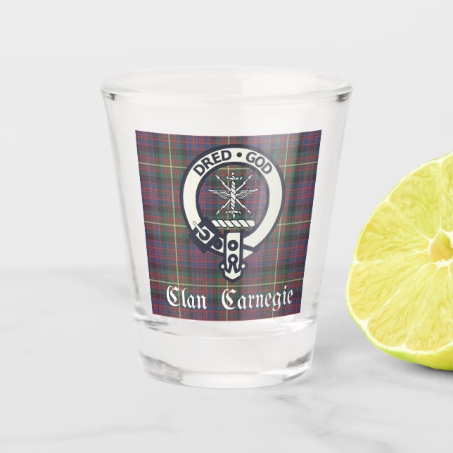 Verre A Shot Clan Carnegie Crest Tartan (Devant)