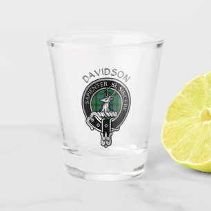 Verre A Shot Clan Davidson Crest & Tartan Shot Glass