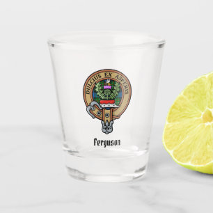 Verre A Shot Clan Ferguson Crest sur Tartan