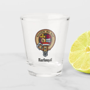 Verre A Shot Clan MacDougall Crest sur Tartan