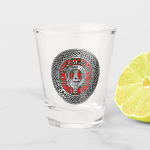 Verre A Shot Clan MacLean Crest & Tartan Knot Shot Glass