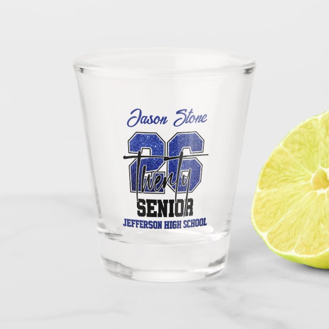 Verre A Shot Classe scintillante de 2026 Conception typographiq (Devant)