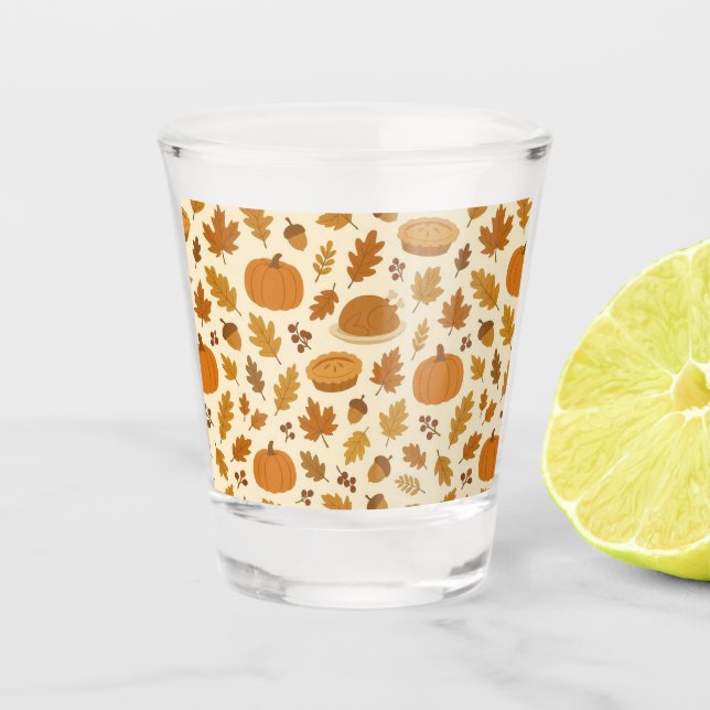 Verre A Shot Classic Thanksgiving patterned  (Devant)