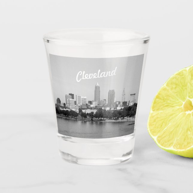 Verre A Shot Cleveland Lake View BW (Devant)