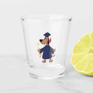 Verre A Shot Clipart de graduation de chien