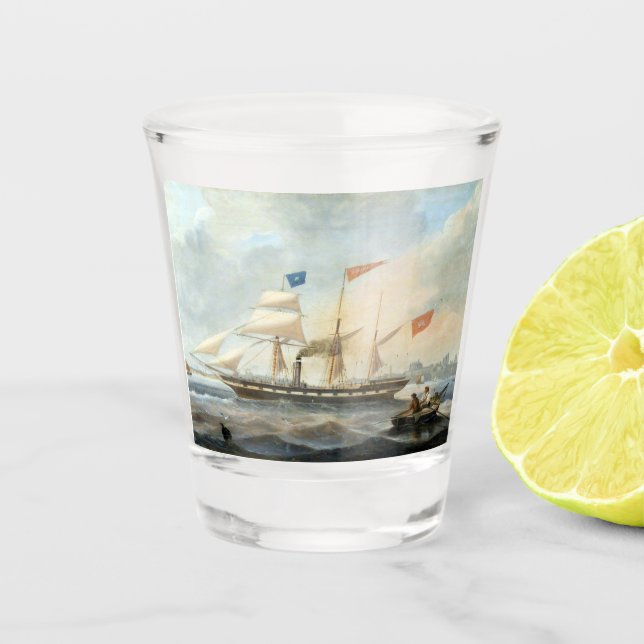 Verre A Shot Clipper Ship the Marshall 1847 (Devant)