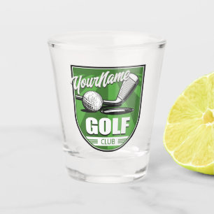 Verre A Shot Club de golf NOM Pro Golfeur Joueur Personnalisé