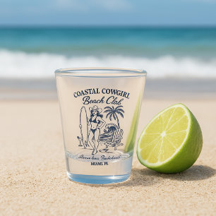 Verre A Shot Club de plage Cowgirl côtière Enterrement de vie d