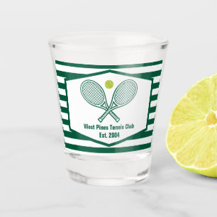 Verre A Shot Club de Tennis Country Club personnalisé rayé vert