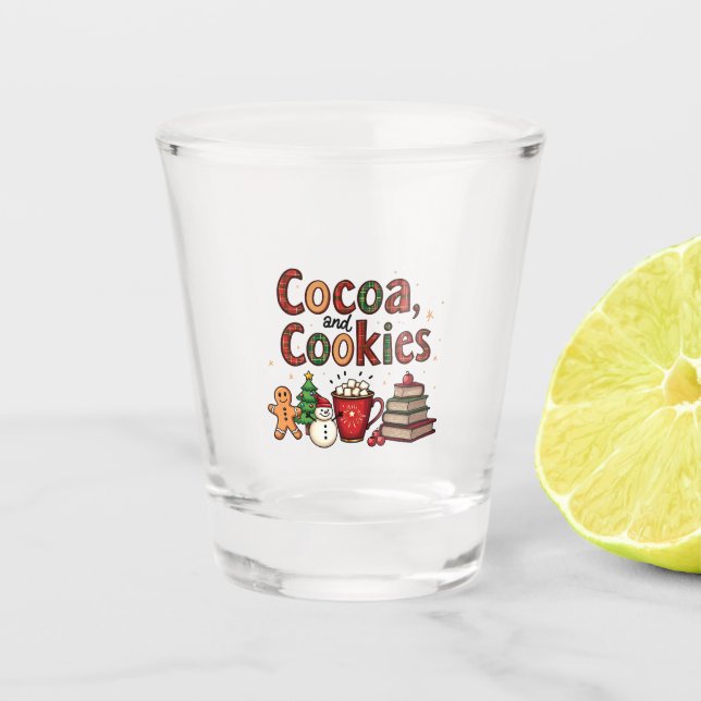 Verre A Shot Coca et biscuits Amateurs de Noël (Devant)