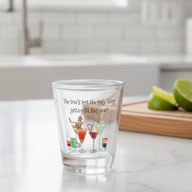 Verre A Shot Cocktail Boire Drôle Dire Noël (Créateur téléchargé)
