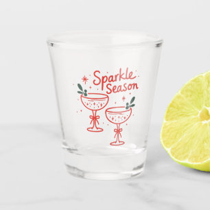 Verre A Shot Cocktails de Noël Brillent la Saison