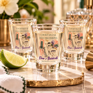 Verre A Shot Cocktails et Mauvaises Décisions Enterrement de Vi