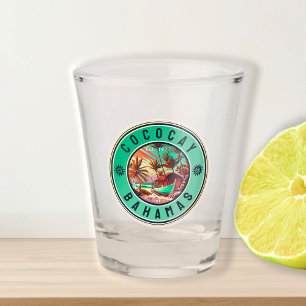 Verre A Shot CocoCay Bahamas Retro Travel Souvenir années 1950