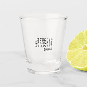 Verre A Shot Codes régionaux Virginie