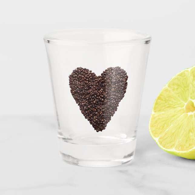 Verre A Shot Coeur café (Devant)