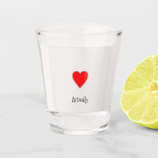 Verre A Shot Coeur d'amour avec texte amusant