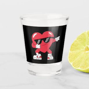 Verre A Shot Cœur de dabbing Cadeaux amusants pour la Saint-Val