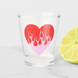 Verre A Shot Cœur de feu